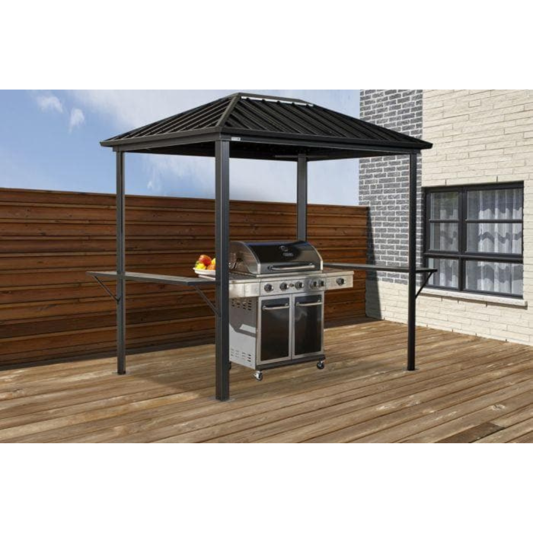 Sojag Dakota Grill Gazebo with Side Bar Shelves- 6 x 8 ft.