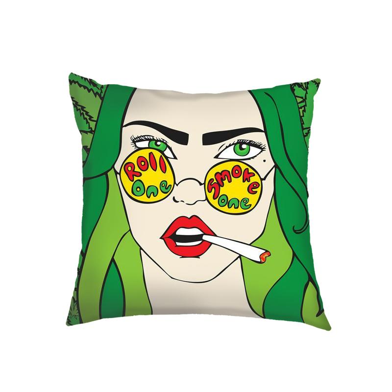 Fashion Print Beautiful Girl Pillow Case Cool Lady Square Decorative Cushion Pillow cover Household Products Office Cushion